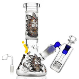 REANICE Glass Bong Set, Smoking Water Pipes 14.5mm Bowl Luminous Mini Handmade Bongs with Accessories - Imported from UK