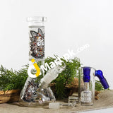 Reanice Glass Bong Set Smoking Water Pipes 14.5Mm Bowl Luminous Mini Handmade Bongs With Accessories