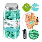 MPOW Ultra Soft Foam Earplugs, 38db Highest SNR, 60 Pairs Reusable Foam Earplugs, One Size Fits virtually Every Wearer for Sleeping, Travel, Motorcycle, Loud Noise etc - Imported from UK