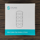 SYNCWIRE Cable Clips Organizer, 5 Pcs Self Adhesive Cable Management System, Ideal for Home, Office, Car, Nightstand, Desk Accessories - Imported from UK