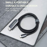 Podoor USB C to HDTV Cable, USB Type C to HDMI Cable, 4k Full HD Thunderbolt 3 Compatible, 2M - Imported from UK