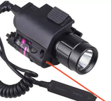 Zeadio Rechargeable 2-in-1 LED Flashlight, 5000 Lumens Red Laser Sight LED Flashlight Torch (Accessories Not Included) - Imported from UK