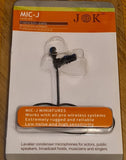 JK Mic J 044 Lavalier Lapel Microphone with 3.5mm TRS Connectivity - Imported from UK
