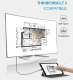 Podoor USB C to HDTV Cable, USB Type C to HDMI Cable, 4k Full HD Thunderbolt 3 Compatible, 2M - Imported from UK