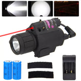 Zeadio Rechargeable 2-in-1 LED Flashlight, 5000 Lumens Red Laser Sight LED Flashlight Torch (Accessories Not Included) - Imported from UK