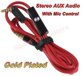 Gotor 3.5mm Stereo Audio Jack M/M AUX Extension Cable With Mic 1.5M - Imported from UK