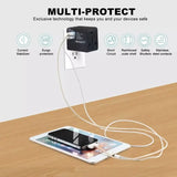 Universal Travel Adapter with Dual USB Charging Port, All-in-One Worldwide AC Outlet Plugs for Europe, UK, US, AU, Asia (Container Product Without Box) - Imported from UK