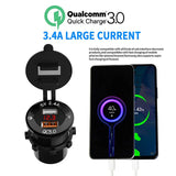WUPP Car Circuit Breaker, Car Switch Panel with Digital Voltmeter, Dual USB Car Charger Adapter & Cigarette Lighter Socket (Container Product Without Box) - Imported from UK