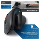 CSL Wireless Vertical Mouse, Bluetooth Optical Sensor, 1000-2400 DPI, 8 Buttons, Compatible with PC & Mac - Imported from UK