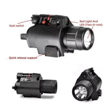 Zeadio Rechargeable 2-in-1 LED Flashlight, 5000 Lumens Red Laser Sight LED Flashlight Torch (Accessories Not Included) - Imported from UK