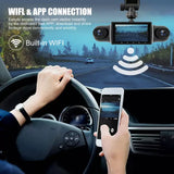 EUIOOVM Car Black Box DVR Dash Cam, 360-Degree Panoramic Car DVR, Full HD 1080P, 4 Channel Video Recorder, WiFi, GPS, G-Sensor, Front, Rear, Left and Right Vehicle Cameras, Loop Recording, WDR, Night Vision, 64GB Card Included - Imported from UK
