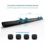 Meidong KY-3000 43" Soundbar Speaker, 40W TV Sound Bars with Bluetooth Wireless & Wired 2.0 Channel Home Theater with Optical, RCA, AUX, Remote Control - Imported from UK