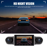 EUIOOVM Car Black Box DVR Dash Cam, 360-Degree Panoramic Car DVR, Full HD 1080P, 4 Channel Video Recorder, WiFi, GPS, G-Sensor, Front, Rear, Left and Right Vehicle Cameras, Loop Recording, WDR, Night Vision, 64GB Card Included - Imported from UK