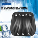 Oniissy Universal Cooling Car Seat Cushion, 3Levels Cool Car Seat with 8 USB Fan, Fast Blowing Ventilation Seat Cooling Refrigerated Car Seat, Summer Automotive Seat Cushion