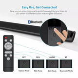 Meidong KY-3000 43" Soundbar Speaker, 40W TV Sound Bars with Bluetooth Wireless & Wired 2.0 Channel Home Theater with Optical, RCA, AUX, Remote Control - Imported from UK