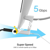 Sabrent Multi-Port Imac Usb Type-C Hub With Front Access Ports Sd/Micro Sd Card Reader 3.5Mm