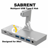 Sabrent Multi-Port Imac Usb Type-C Hub With Front Access Ports Sd/Micro Sd Card Reader 3.5Mm