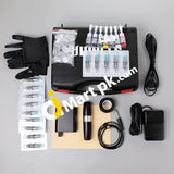 Stigma Tattoo Pen Machine Kit Rotary Complete Set With 20Pcs Cartridges Needles Power Supply Ink