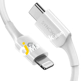 Syncwire USB-C to Lightning Cable [Apple MFi Certified] Lightning to Type C Fast Charging Cable for iPhone iPad iPod, 3.3ft/1m - Imported from UK
