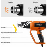 Tacklife 2000W Power Tools Pro-Heat Gun With Adjustable Temperature For Diy Stripping Paint