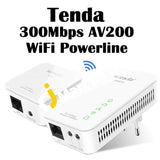 Tenda 300Mbps AV200 WiFi Powerline Extender Starter Kit - Imported from UK