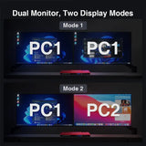 TESmart DisplayPort HDMI 4x2 Dual Monitor KVM Switch Kit, HDMI+DP 4K 60Hz 4:4:4 with EDID - Imported from UK