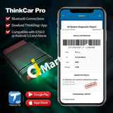 Thinkcar Pro Bluetooth Obd2 Scanner Full System Car Diagnostic Scan Tool Auto Vin Check Engine Light