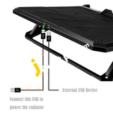 Topmate 12-15.6 Laptop Cooling Pad With Dual Usb Port 6 Fans Lcd Display Adjustable Stand - Imported