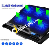 Topmate 12-15.6 Laptop Cooling Pad With Dual Usb Port 6 Fans Lcd Display Adjustable Stand - Imported