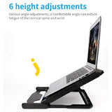 Topmate 12-15.6 Laptop Cooling Pad With Dual Usb Port 6 Fans Lcd Display Adjustable Stand - Imported