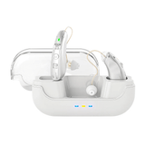 K&F Coptee ZF-M909 Rechargeable Multi-Function OTC Mini Digital BTE Silver Pair Noise Reduction Hearing Aid - Imported from UK