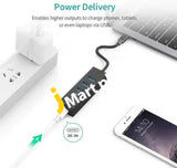 Ucouso 4-In-1 Usb C To 3X 3.0 Hub Type With 60W Power Delivery Charging Port - Imported From Uk
