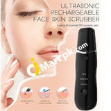 Ultrasonic Skin Scrubber Spatula, Rechargeable Facial Cleaner Peeling Vibration Blackhead Removal Exfoliating Pore Acne Cleaner Tool - Imported from UK