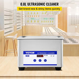 VEVOR 800ml Professional Ultrasonic Cleaner, 304 Stainless Steel Digital Lab Ultrasonic Cleaner with Timer (Container Product, Without Box)  - Imported from UK