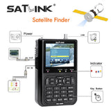 Satlink WS-6906 DVB-S FTA Satellite Finder, 3.5" LCD Display Data Digital Satellite Signal Finder Meter - Imported from UK