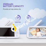 Vava Video Baby Monitor 720P 5 Hd Display Ips Screen Two-Way Audio One-Click Zoom Night Vision &