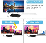 Wavlink Usb 3.0 Universal Dual Display Docking Station Support Hdmi / Dvi Vga 6 Ports External