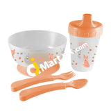 Weaning Set Babies Cutlery & Cup - Made In Thailand Imported From Uk