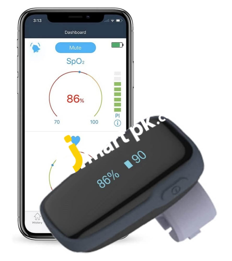 Oxylink Wearable Pulse Oximeter Bluetooth Meter With Audio Reminder In Free App - Imported From Uk