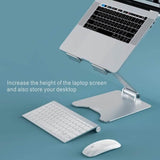 X9 10-15.6" Laptop Stand Ergonomic Aluminum Cooling Adjustable Foldable Laptop Riser Compatible with MacBook Air Pro Dell XPS Lenovo & More - Imported from UK