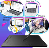 Graphics Drawing Tablet Xp-Pen Deco 01 V2 10X6.25 With Battery-Free Stylus 8 Shortcut Keys 8192