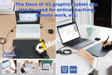 Xp-Pen Deco 01 V2 Graphics Drawing Tablet 10X6.25 With Battery-Free Stylus 8 Shortcut Keys 8192