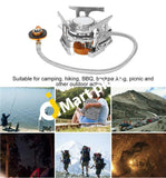 Yofeil Portable Camping Gas Stove Stainless Steel Folding Burners Picnic Mountaineering Cooking