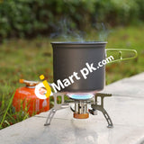 Yofeil Portable Camping Gas Stove Stainless Steel Folding Burners Picnic Mountaineering Cooking