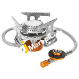 Yofeil Portable Camping Gas Stove Stainless Steel Folding Burners Picnic Mountaineering Cooking