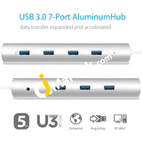 1Byone Superspeed Aluminum 7-Port Usb 3.0 Fast Data Transfer Hub - Imported From Uk