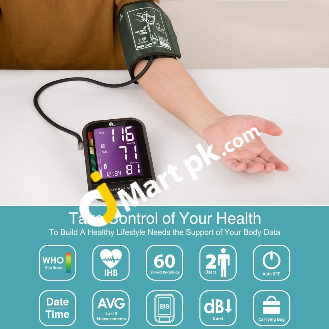 iHealth Push Wrist Blood Pressure Monitor, Digital Bluetooth Blood Pressure  Machine with Large Display and Portable Carrying Case for at Home and  Travel Use 