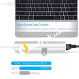 1Byone Usb 3.0 Superspeed Aluminum 3-Port Fast Data Transfer Hub + 1G Rj45 Port For Macbook -