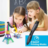 Aerb Intelligent 3D Pen With Led Display Usb Charging 8 Speed Printing &Temperature Control 4 Color