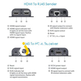 Agptek Lkv372Pro Hdbitt Hdmi Extender 1080P Transmission Up To 60M/196 Ft Over Single Cat6 Network